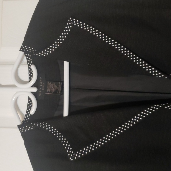 100% silk cropped blazer - Picture 3 of 7